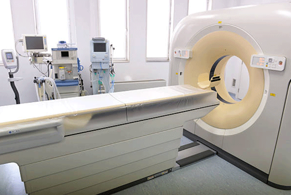 CT scanner in hospital